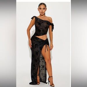 Fashion Nova Mesh Maxi Set